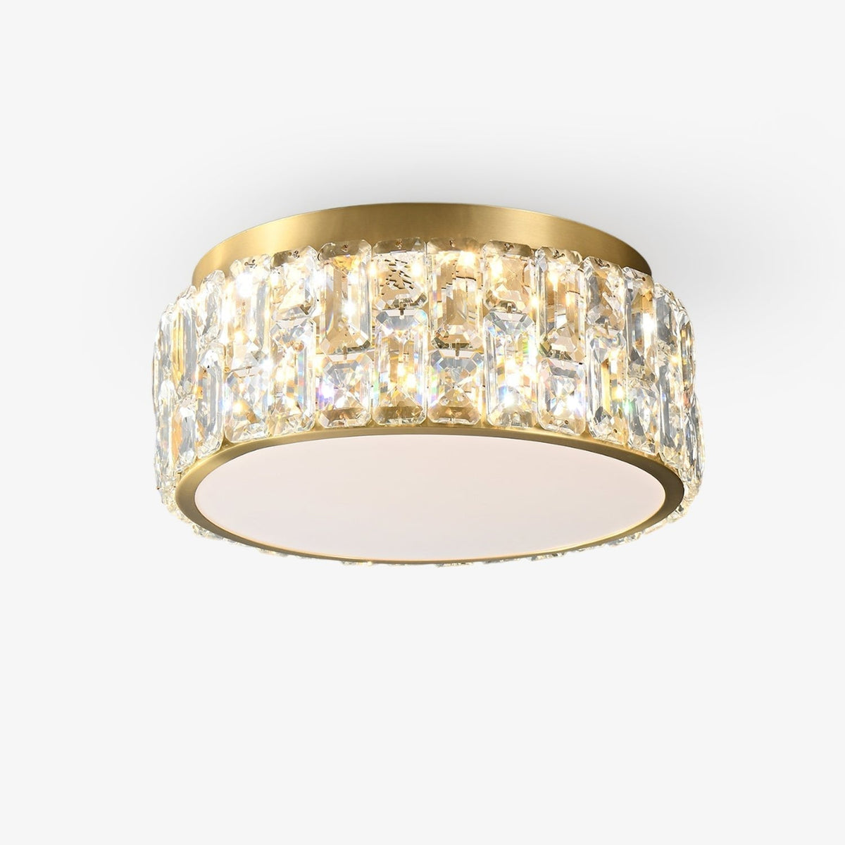 Plafonnier Camée en cristal et laiton – faubourg & fils
