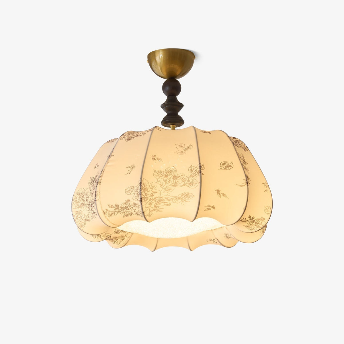 Plafonnier Tourbillon en tissu et bois – faubourg & fils