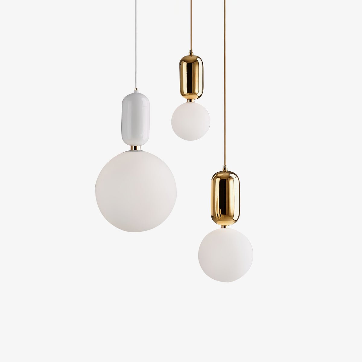 Suspension Camille en verre et aluminium – faubourg & fils