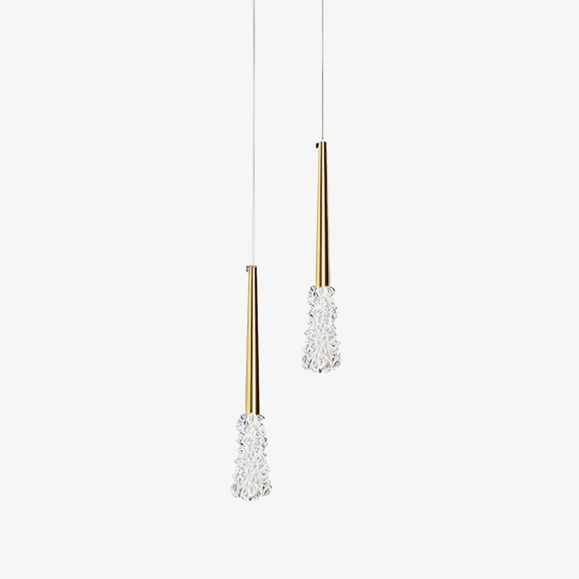 Suspension Grésil en cristal et métal – faubourg & fils