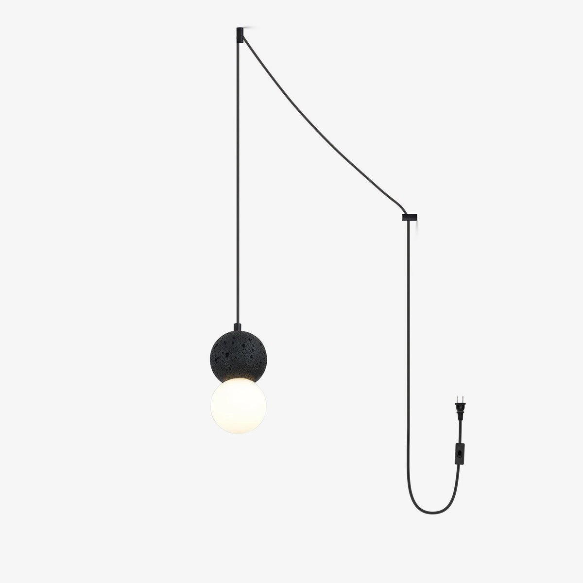 Suspension Hélianthe en pierre et verre – faubourg & fils