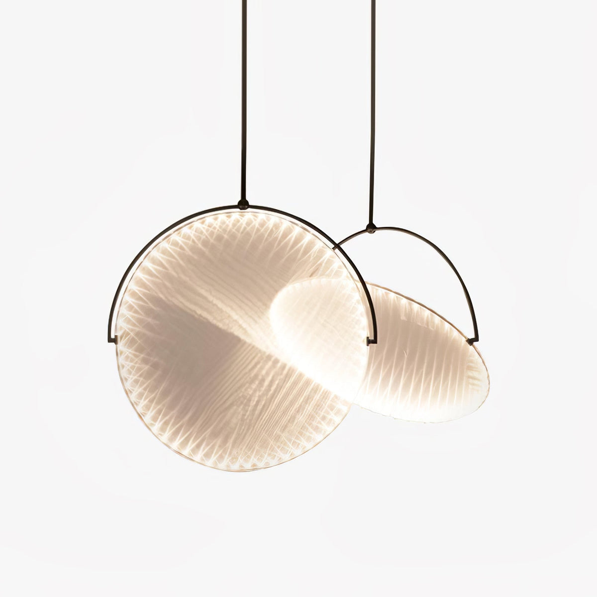 Suspension Hélios en tissu et métal – faubourg & fils