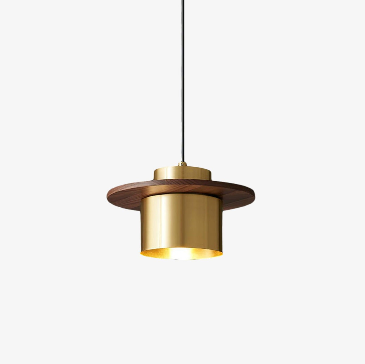 Suspension Héliotrope en laiton et noyer – faubourg & fils