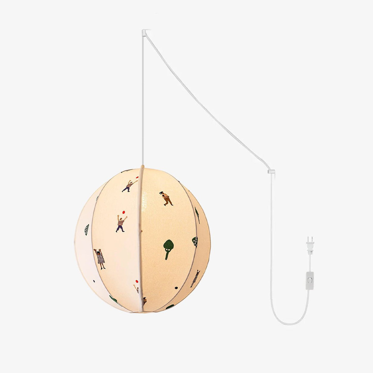 Suspension Ivoire en tissu et métal – faubourg & fils