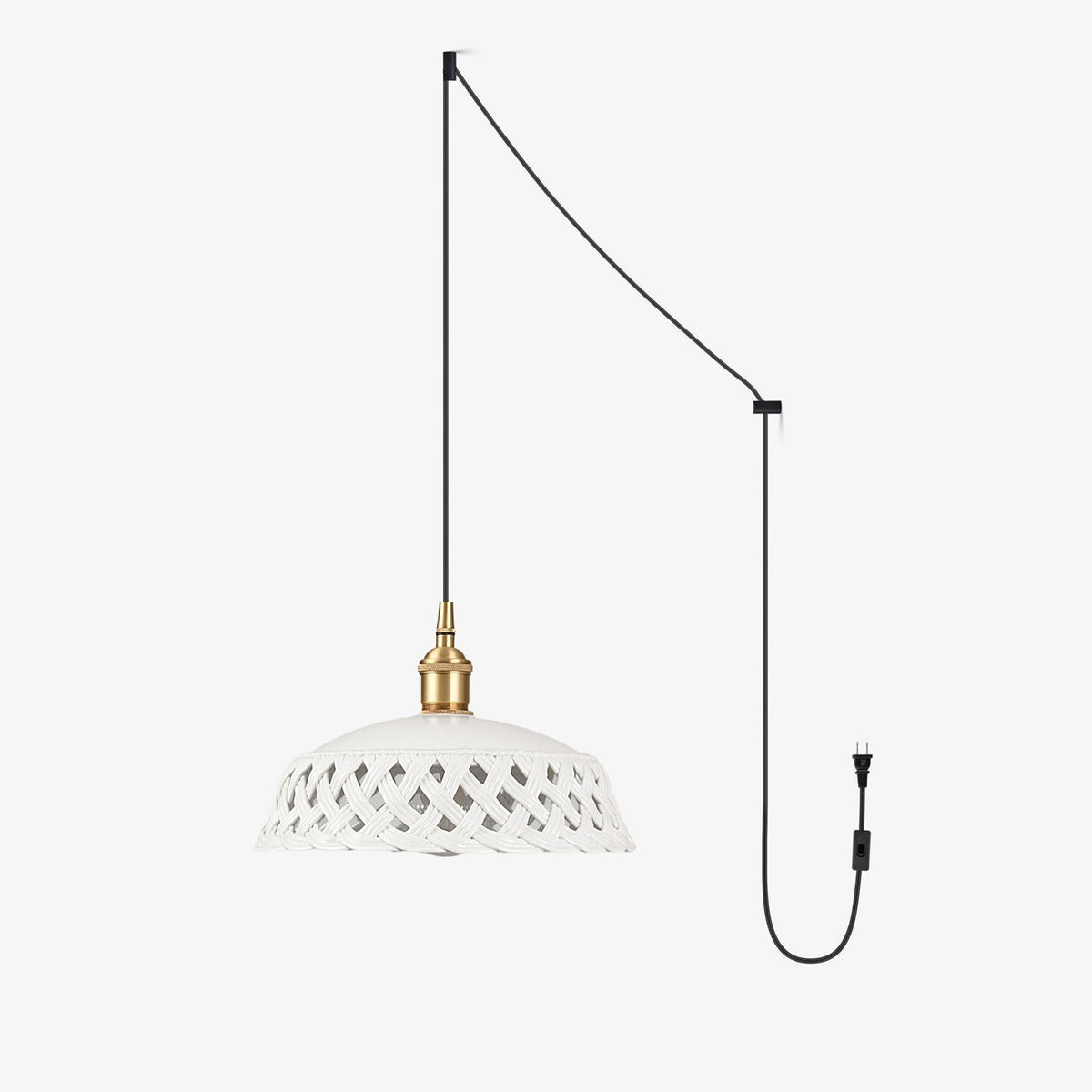 Suspension Mimosa en céramique et laiton – faubourg & fils