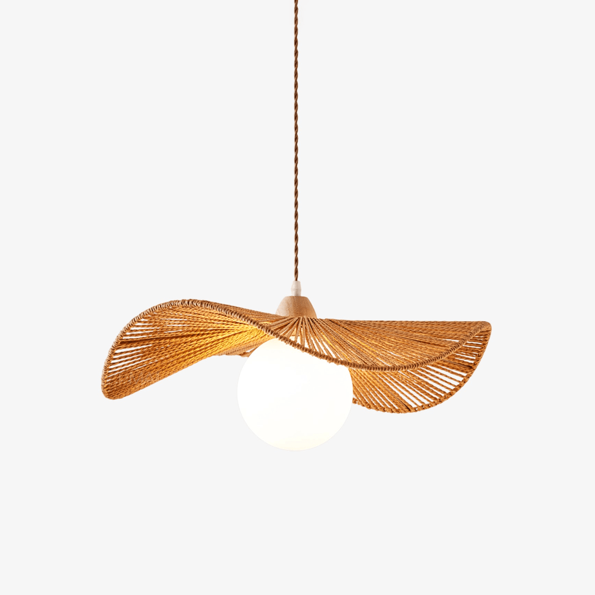 Suspension Nausicaa en verre et jute – faubourg & fils
